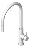 3D Shaded Image of Mixer Sink Fienza Kaya PullOut