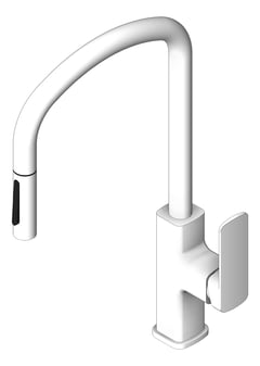 3D Shaded Image of Mixer Sink Fienza Tono PullOut