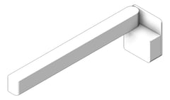 3D Shaded Image of Spout Wall Fienza Tono Bath Swivel