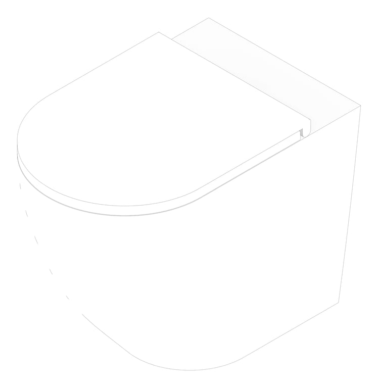3D Documentation Image of ToiletPan WallFaced Fienza Alix SlimSeat