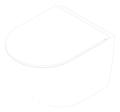 3D Documentation Image of ToiletPan WallHung Fienza KokoTornado SlimSeat