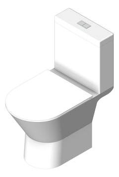 3D Shaded Image of ToiletSuite CloseCoupled Fienza Chica SlimSeat