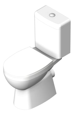 3D Shaded Image of ToiletSuite CloseCoupled Fienza Stella PTrap