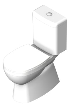 3D Shaded Image of ToiletSuite CloseCoupled Fienza Stella STrap