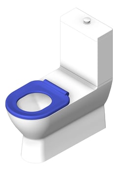 3D Shaded Image of ToiletSuite WallFaced Fienza DeltaCare