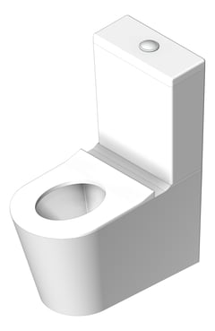 3D Shaded Image of ToiletSuite WallFaced Fienza Isabella Junior AntiVandal
