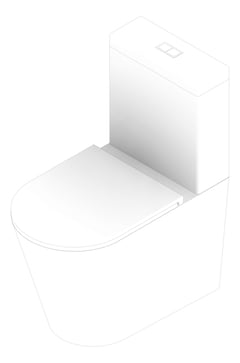 3D Documentation Image of ToiletSuite WallFaced Fienza Kaya SlimSeat