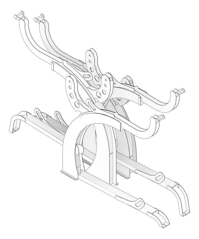 3D Documentation Image of Rack Bicycle FiveAtHeart Arc DoubleSided Staggered