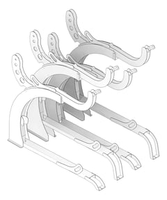 3D Documentation Image of Rack Bicycle FiveAtHeart Arc SingleSided Staggered
