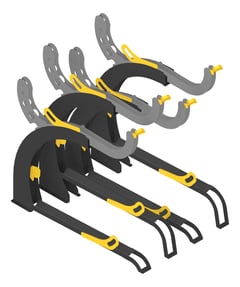 3D Presentation Image of Rack Bicycle FiveAtHeart Arc SingleSided Staggered