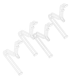 3D Documentation Image of Rack Bicycle FiveAtHeart Cradle WallMount Staggered