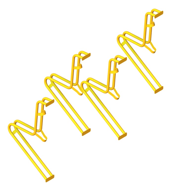 Rack Bicycle FiveAtHeart Cradle WallMount Staggered