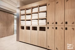 FiveAtHeart_Towel Station_3 Image of Locker ChangeRoom FiveAtHeart TowelStation