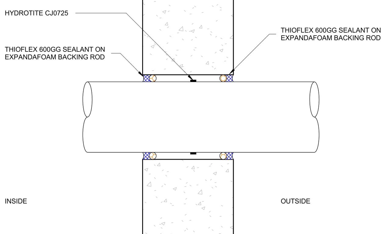 Navigate to FUEL PIPE THROUGH WALL DETAIL