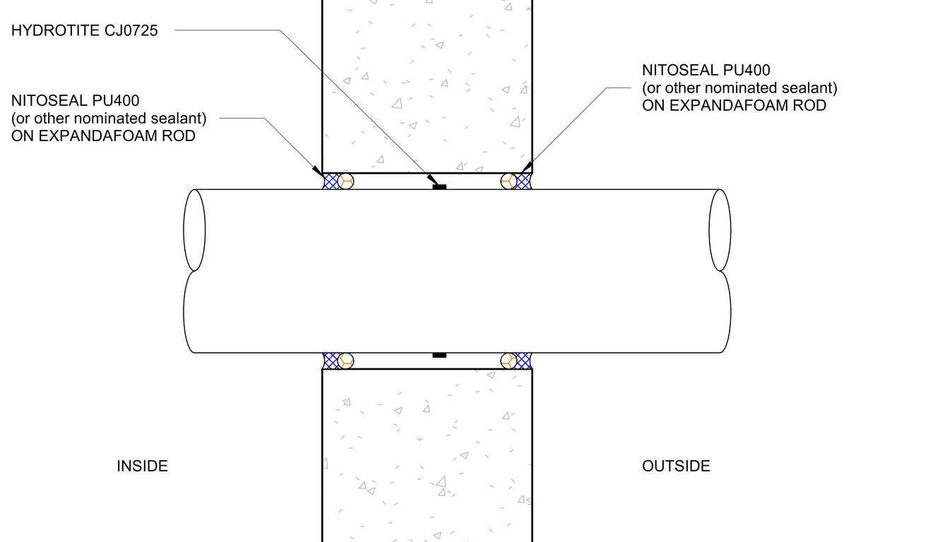Navigate to PIPE THROUGH WALL DETAIL