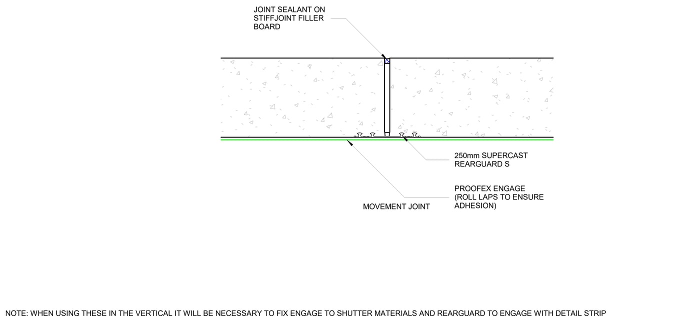  Image of STANDARD FLOOR JOINT DETAIL PROOFEX ENGAGE SUPERCAST WATERSTOP