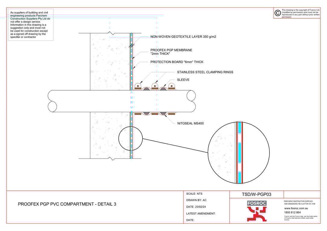 Navigate to TSD-W-PGP03 - PROOFEX PGP PVC COMPARTMENT - DETAIL 3