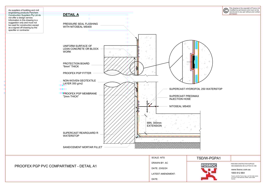 Navigate to TSD-W-PGPA1 - PROOFEX PGP PVC COMPARTMENT - DETAIL A1