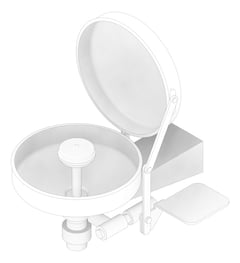 3D Documentation Image of Basin SafetyWashStation GalvinEngineering GalvinSafeAxion WallMounted HandActivated