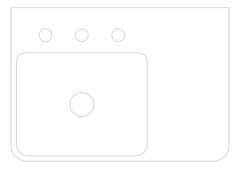 Plan Image of Basin WallHung GalvinEngineering GalvinAssist Left