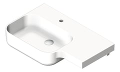 3D Shaded Image of Basin WallHung GalvinEngineering GalvinAssist NoOverflow Left