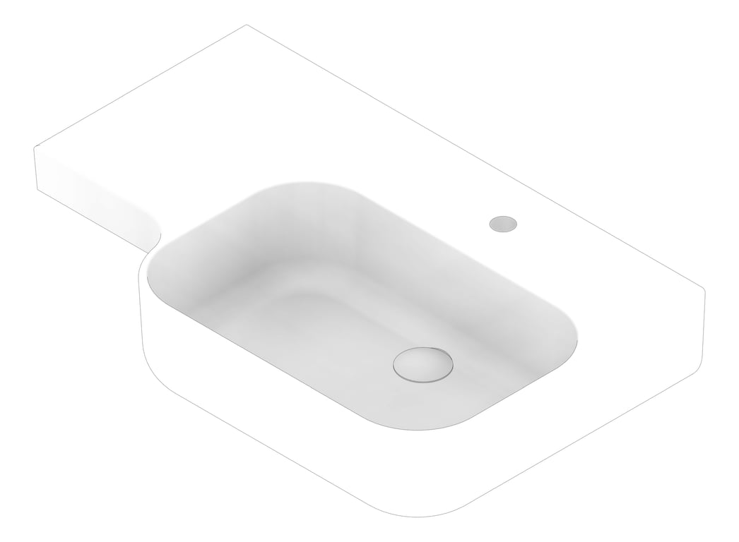 3D Documentation Image of Basin WallHung GalvinEngineering GalvinAssist NoOverflow Right