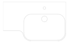 Plan Image of Basin WallHung GalvinEngineering GalvinAssist NoOverflow Right