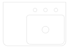 Plan Image of Basin WallHung GalvinEngineering GalvinAssist Right
