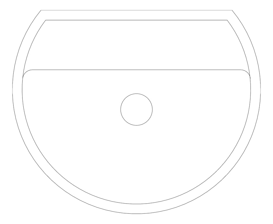Plan Image of Basin WallHung GalvinEngineering KoloRekord 50cm