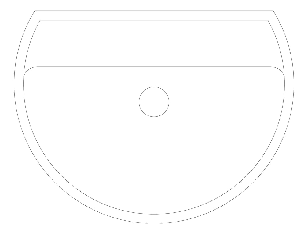 Plan Image of Basin WallHung GalvinEngineering KoloRekord 60cm