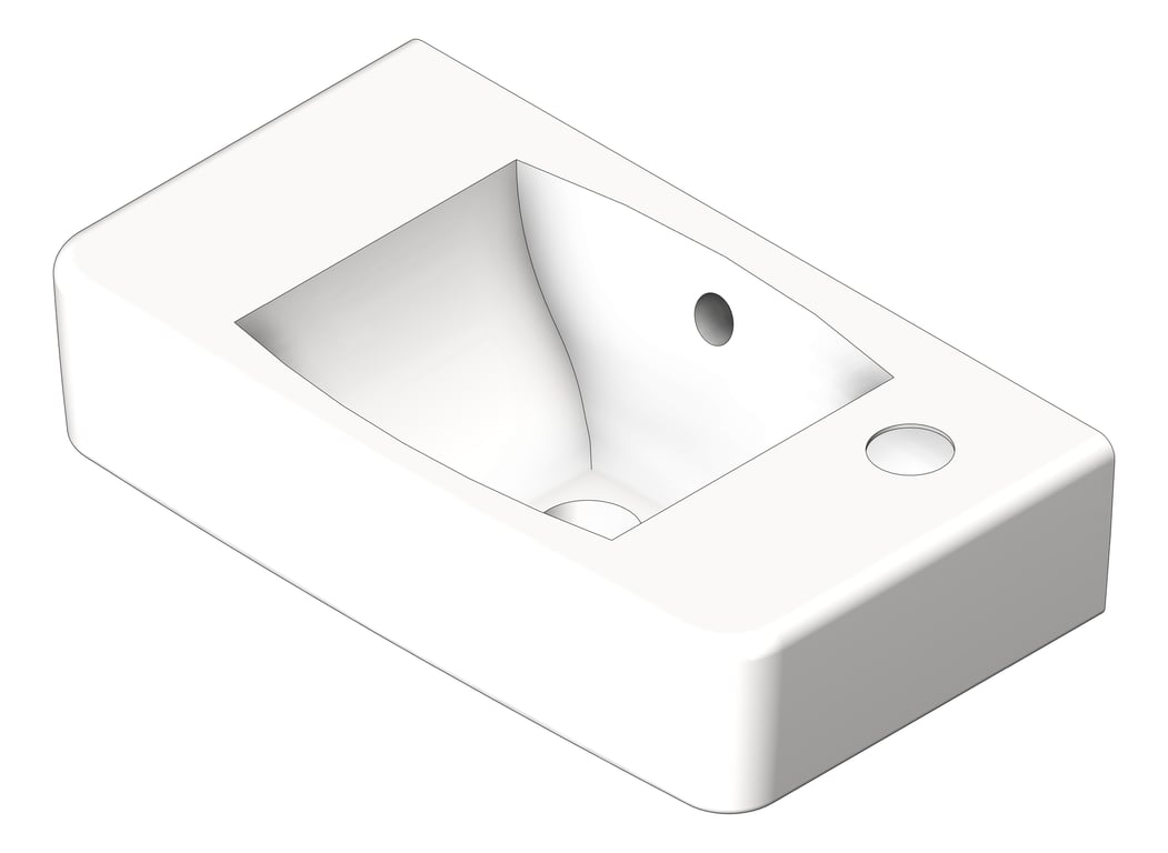 Image of Basin WallHung GalvinEngineering SelnovaCompact Right