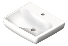 3D Shaded Image of Basin WallHung GalvinEngineering SelnovaSquare 50cm