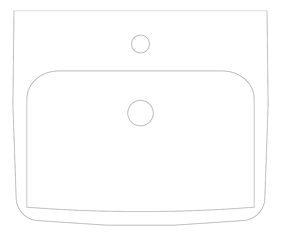 Plan Image of Basin WallHung GalvinEngineering SelnovaSquare 50cm