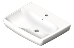 3D Shaded Image of Basin WallHung GalvinEngineering SelnovaSquare 60cm