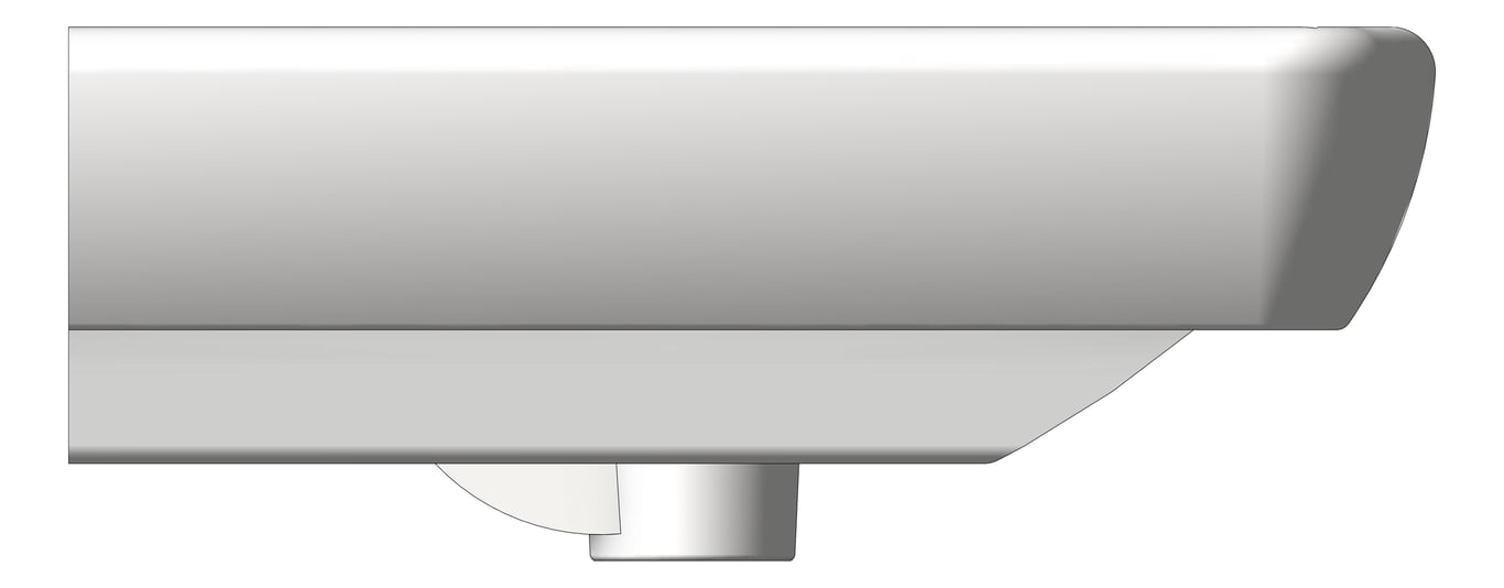 Left Image of Basin WallHung GalvinEngineering SelnovaSquare 60cm