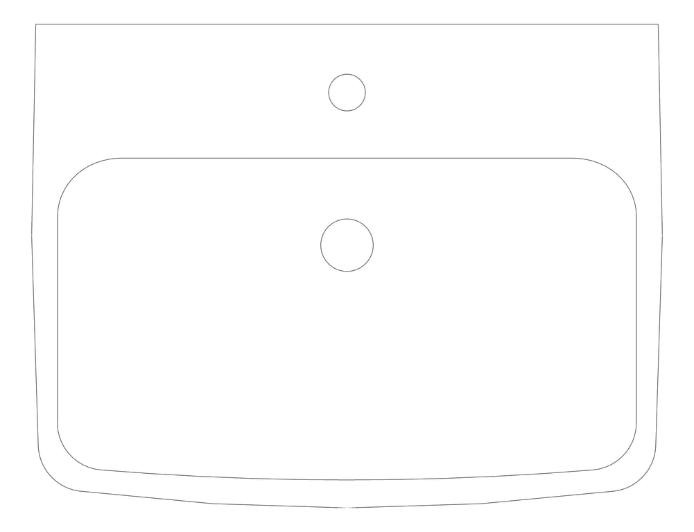 Plan Image of Basin WallHung GalvinEngineering SelnovaSquare 60cm