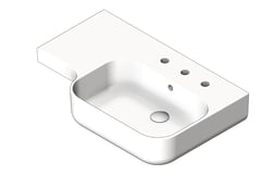 3D Shaded Image of Basin WallHung Galvin GalvinAssist Accessible Right