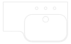 Plan Image of Basin WallHung Galvin GalvinAssist Accessible Right
