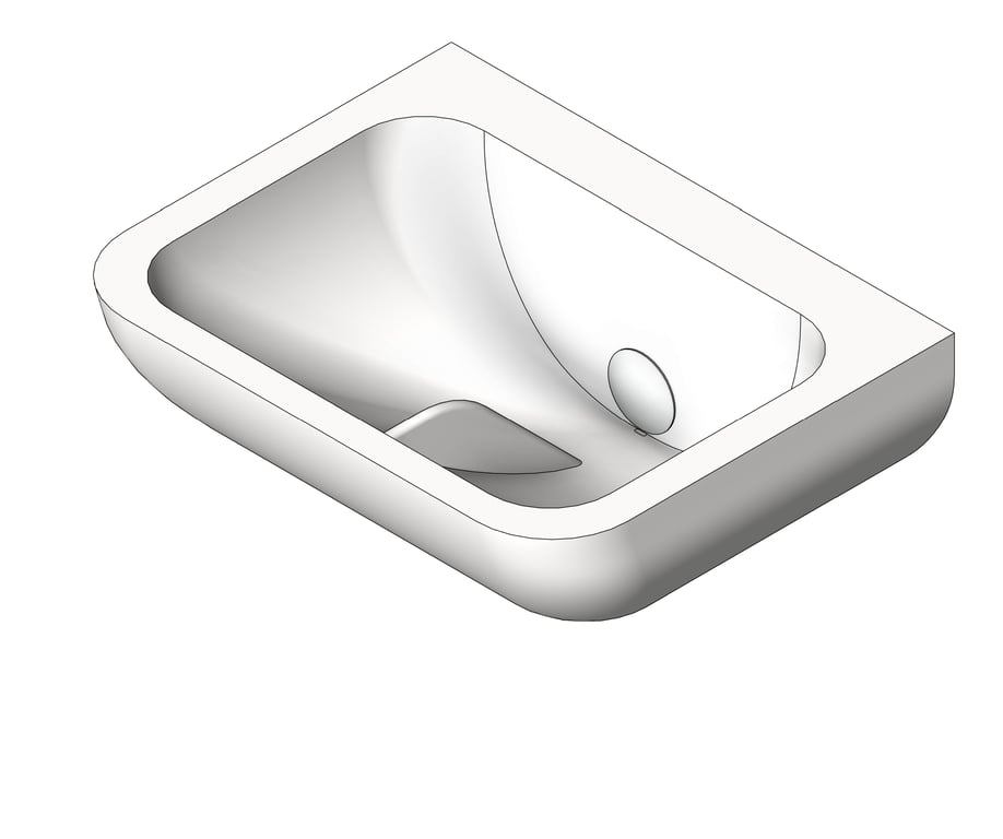Basin WallHung Galvin GalvinAssist Contour21 500 RearWaste