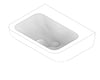 3D Documentation Image of Basin WallHung Galvin GalvinAssist Contour21 500 StandardWaste