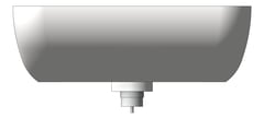 Front Image of Basin WallHung Galvin GalvinAssist Contour21 500 StandardWaste