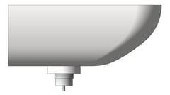 Left Image of Basin WallHung Galvin GalvinAssist Contour21 500 StandardWaste