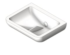 3D Shaded Image of Basin WallHung Galvin GalvinAssist Contour21 600 RearWaste