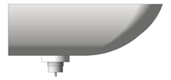 Left Image of Basin WallHung Galvin GalvinAssist Contour21 600 StandardWaste