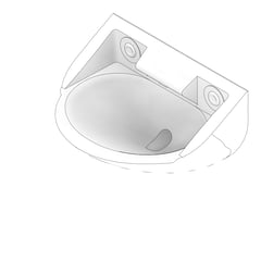 3D Documentation Image of Basin Wall GalvinEngineering Wallgate LigatureResistant IntegratedOutlet