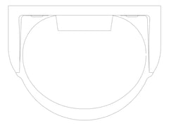 Plan Image of Basin Wall GalvinEngineering Wallgate LigatureResistant IntegratedOutlet