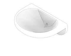 3D Documentation Image of Basin Wall GalvinEngineering Wallgate LigatureResistant RearWaste