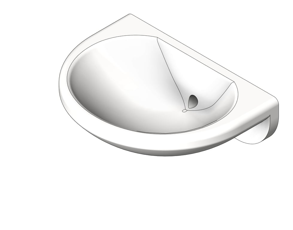 Basin Wall GalvinEngineering Wallgate LigatureResistant RearWaste