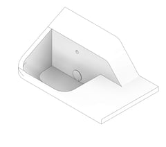 3D Documentation Image of Basin Wall Galvin Wallgate LigatureResistant RightShelf