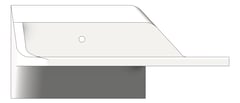 Front Image of Basin Wall Galvin Wallgate LigatureResistant RightShelf